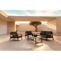 CONJUNTO DE JARDÍN MUSCAT (SOFA + 2 SILLONES + MESITA)