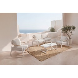 CONJUNTO DE JARDÍN MUSCAT (SOFA + 2 SILLONES + MESITA)