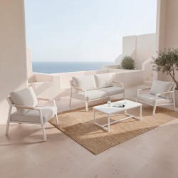 CONJUNTO DE JARDÍN MUSCAT (SOFA + 2 SILLONES + MESITA)