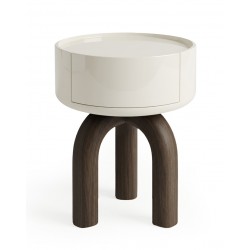 MESITA AUXILIAR DE MDF LACADO O CHAPA MADERA ARNOLD PARA DORMITORIO ESTILO CONTEMPORÁNEO