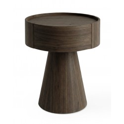 MESITA AUXILIAR DE CHAPA DE MADERA JAMES PARA DORMITORIO ESTILO MID-CENTURY