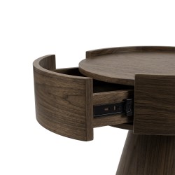 MESITA AUXILIAR DE CHAPA DE MADERA JAMES PARA DORMITORIO ESTILO MID-CENTURY