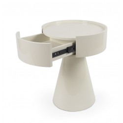 MESITA AUXILIAR DE CHAPA DE MADERA JAMES PARA DORMITORIO ESTILO MID-CENTURY
