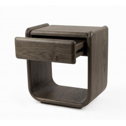 MESITA DE NOCHE DE CHAPA DE MADERA MASON PARA DORMITORIO ESTILO CONTEMPORÁNEO