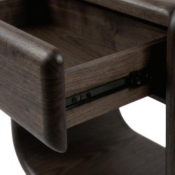 MESITA DE NOCHE DE CHAPA DE MADERA MASON PARA DORMITORIO ESTILO CONTEMPORÁNEO