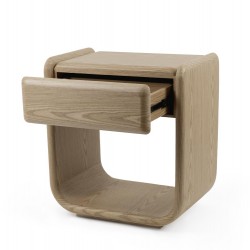 MESITA DE NOCHE DE CHAPA DE MADERA MASON PARA DORMITORIO ESTILO CONTEMPORÁNEO