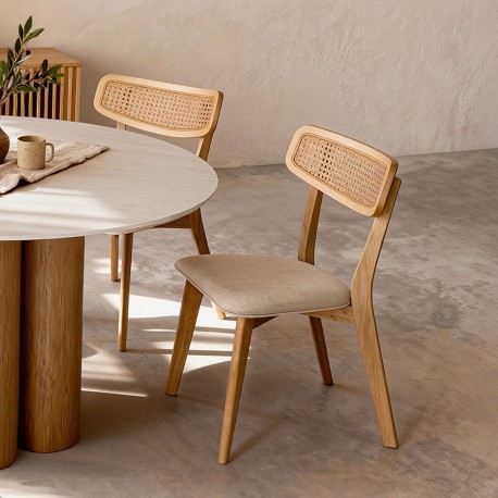 SILLA DE MADERA MACIZA SHIRLEY PARA COMEDOR ESTILO MID-CENTURY