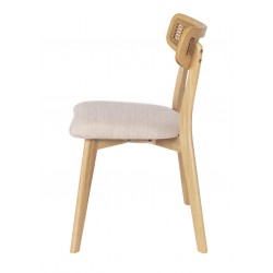 SILLA DE MADERA MACIZA SHIRLEY PARA COMEDOR ESTILO MID-CENTURY