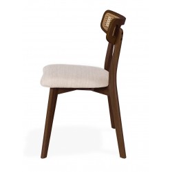SILLA DE MADERA MACIZA SHIRLEY PARA COMEDOR ESTILO MID-CENTURY