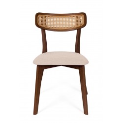 SILLA DE MADERA MACIZA SHIRLEY PARA COMEDOR ESTILO MID-CENTURY