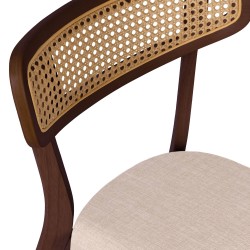 SILLA DE MADERA MACIZA SHIRLEY PARA COMEDOR ESTILO MID-CENTURY