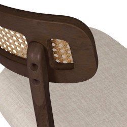 SILLA DE MADERA MACIZA SHIRLEY PARA COMEDOR ESTILO MID-CENTURY
