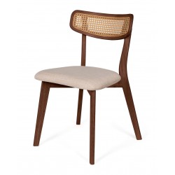 SILLA DE MADERA MACIZA SHIRLEY PARA COMEDOR ESTILO MID-CENTURY