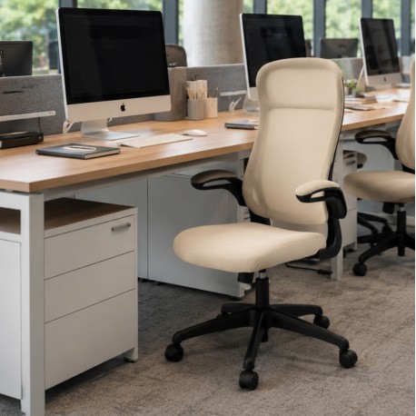 SILLA DE OFICINA TAPIZADA CON RUEDAS SORBONNE PARA ESCRITORIO ESTILO CONTEMPORÁNEO