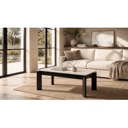 MESA DE CENTRO DE PORCELÁNICO OLIVER PARA SALÓN ESTILO CONTEMPORÁNEO