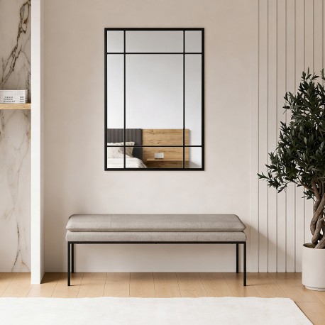ESPEJO RECTANGULAR TUCSON CON MARCO NEGRO