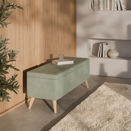 BANQUETA TAPIZADA ZURICH CON ALMACENAJE