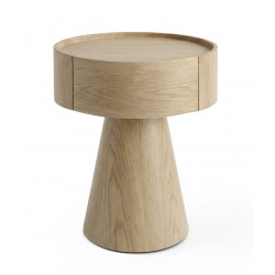 MESITA AUXILIAR DE CHAPA DE MADERA JAMES PARA DORMITORIO ESTILO MID-CENTURY
