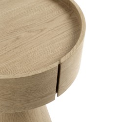 MESITA AUXILIAR DE CHAPA DE MADERA JAMES PARA DORMITORIO ESTILO MID-CENTURY