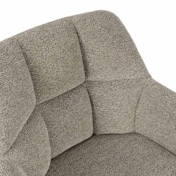SILLA TAPIZADA CON PATAS METÁLICAS BEIGE TAIMI PARA COMEDOR ESTILO CONTEMPORÁNEO