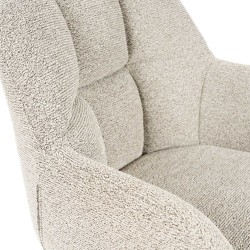 SILLA TAPIZADA CON PATAS METÁLICAS NEGRAS TAIMI PARA COMEDOR ESTILO CONTEMPORÁNEO
