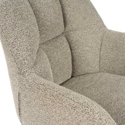 SILLA TAPIZADA CON PATAS METÁLICAS NEGRAS TAIMI PARA COMEDOR ESTILO CONTEMPORÁNEO