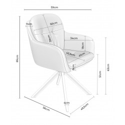 SILLA TAPIZADA CON PATAS METÁLICAS BEIGE SILVI PARA COMEDOR ESTILO CONTEMPORÁNEO