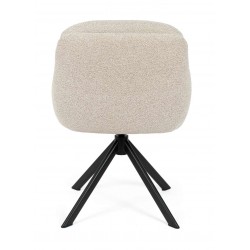 SILLA TAPIZADA CON PATAS METÁLICAS NEGRAS SILVI PARA COMEDOR ESTILO CONTEMPORÁNEO