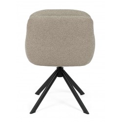 SILLA TAPIZADA CON PATAS METÁLICAS NEGRAS SILVI PARA COMEDOR ESTILO CONTEMPORÁNEO