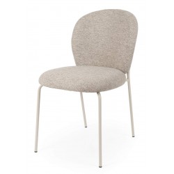 SILLA TAPIZADA ANTIMANCHAS CON ESTRUCTURA METÁLICA RIONA PARA COMEDOR ESTILO CONTEMPORÁNEO