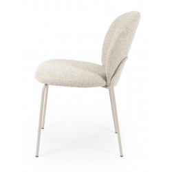 SILLA TAPIZADA ANTIMANCHAS CON ESTRUCTURA METÁLICA RIONA PARA COMEDOR ESTILO CONTEMPORÁNEO