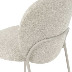 SILLA TAPIZADA ANTIMANCHAS CON ESTRUCTURA METÁLICA RIONA PARA COMEDOR ESTILO CONTEMPORÁNEO