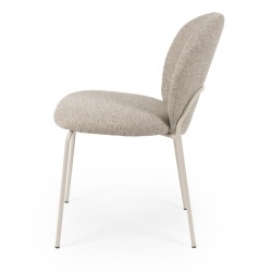 SILLA TAPIZADA ANTIMANCHAS CON ESTRUCTURA METÁLICA RIONA PARA COMEDOR ESTILO CONTEMPORÁNEO