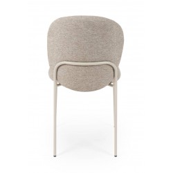 SILLA TAPIZADA ANTIMANCHAS CON ESTRUCTURA METÁLICA RIONA PARA COMEDOR ESTILO CONTEMPORÁNEO