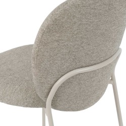 SILLA TAPIZADA ANTIMANCHAS CON ESTRUCTURA METÁLICA RIONA PARA COMEDOR ESTILO CONTEMPORÁNEO