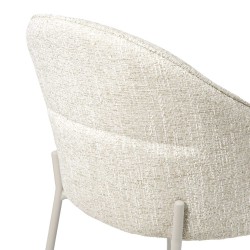 SILLA TAPIZADA EN POLIÉSTER CON PATAS BEIGE MIRABELLA PARA COMEDOR ESTILO CONTEMPORÁNEO