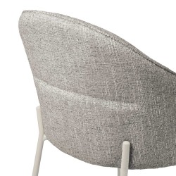 SILLA TAPIZADA EN POLIÉSTER CON PATAS BEIGE MIRABELLA PARA COMEDOR ESTILO CONTEMPORÁNEO