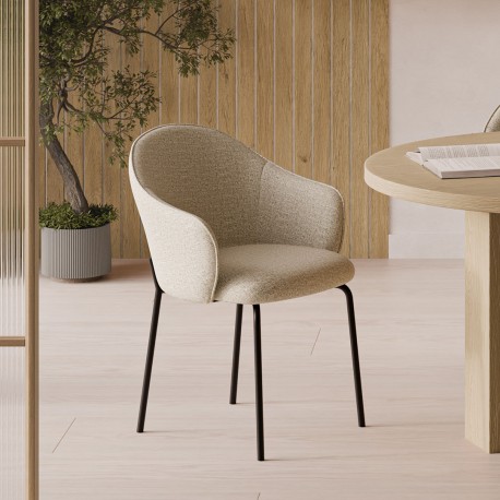 SILLA TAPIZADA EN POLIÉSTER MIRABELLA PARA COMEDOR ESTILO CONTEMPORÁNEO