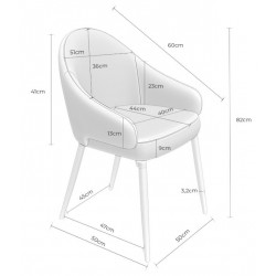 SILLA TAPIZADA EN POLIÉSTER MIRABELLA PARA COMEDOR ESTILO CONTEMPORÁNEO