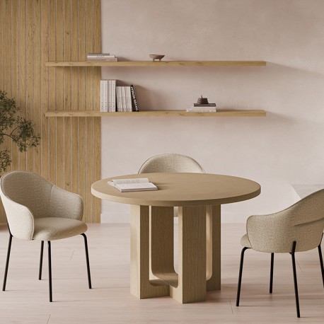 MESA DE COMEDOR DE MADERA MAXINE PARA SALÓN ESTILO JAPANDI