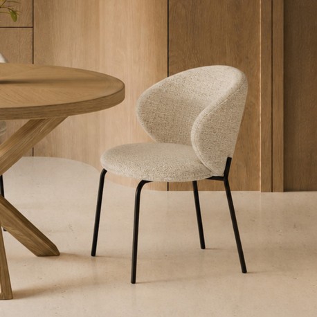 SILLA TAPIZADA EN POLIÉSTER LISBET PARA COMEDOR ESTILO CONTEMPORÁNEO