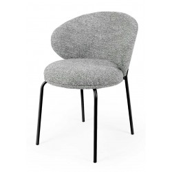 SILLA TAPIZADA EN POLIÉSTER LISBET PARA COMEDOR ESTILO CONTEMPORÁNEO