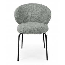 SILLA TAPIZADA EN POLIÉSTER LISBET PARA COMEDOR ESTILO CONTEMPORÁNEO
