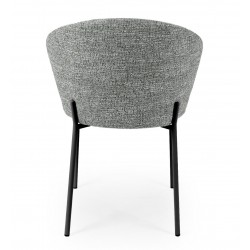 SILLA TAPIZADA EN POLIÉSTER LISBET PARA COMEDOR ESTILO CONTEMPORÁNEO