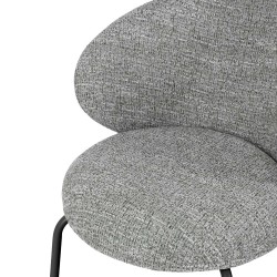 SILLA TAPIZADA EN POLIÉSTER LISBET PARA COMEDOR ESTILO CONTEMPORÁNEO