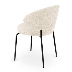 SILLA TAPIZADA EN POLIÉSTER LISBET PARA COMEDOR ESTILO CONTEMPORÁNEO