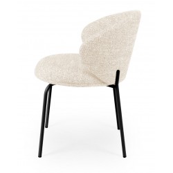 SILLA TAPIZADA EN POLIÉSTER LISBET PARA COMEDOR ESTILO CONTEMPORÁNEO