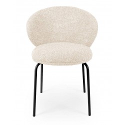 SILLA TAPIZADA EN POLIÉSTER LISBET PARA COMEDOR ESTILO CONTEMPORÁNEO
