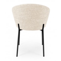 SILLA TAPIZADA EN POLIÉSTER LISBET PARA COMEDOR ESTILO CONTEMPORÁNEO