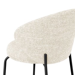 SILLA TAPIZADA EN POLIÉSTER LISBET PARA COMEDOR ESTILO CONTEMPORÁNEO